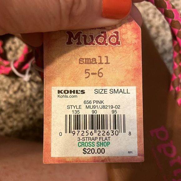 NWT Mudd Braided Flip Flops, Small (5-6) - Picture 6 of 6